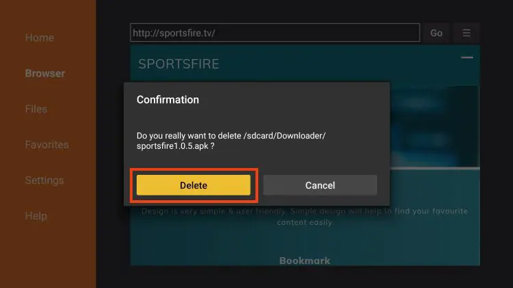 Sportsfire on Firestick